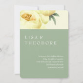Botanica | Sage Yellow Vintage Weddenschap Kaart (Voorkant)