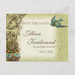 Botanica Wedding Briefkaart Save the Date - Green