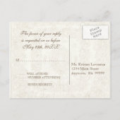 Botanica Wedding Ensemble - Cream Tan Uitnodiging Briefkaart (Achterkant)