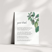 Botanica Wedding Guest Details Kaart