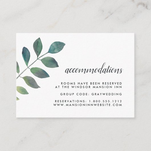 Botanica Wedding Hotel Accommodatie Kaarten (Voorkant)