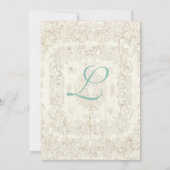 Botanica Wedding Invitation - Blue Green Kaart (Achterkant)