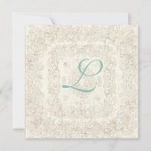 Botanica Wedding Invitation - Blue Green Kaart (Achterkant)