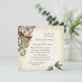 Botanica Wedding Invitation - Cream Tan Kaart (Staand voorkant)