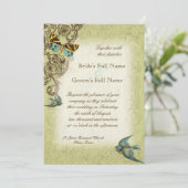 Botanica Wedding Invitation - Groen Kaart (Staand voorkant)