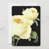 Botanica | Zwart Geel Vintage bruiloft Kaart (Achterkant)