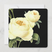 Botanica | Zwarte Gele  roos bruiloft Kaart (Achterkant)
