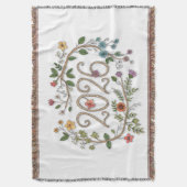 Botanical 2026 Typography with Flowering Vines Deken (Voorkant Verticaal)