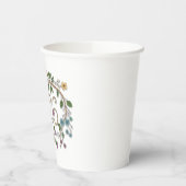Botanical 2026 Typography with Flowering Vines Papieren Bekers (Links)