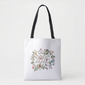 Botanical 2026 Typography with Flowering Vines  Tote Bag (Voorkant)