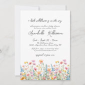 Botanical A Little Wildflower Floral Baby shower Kaart (Voorkant)