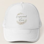Botanical accents love quotes AI art Trucker Pet (Voorkant)