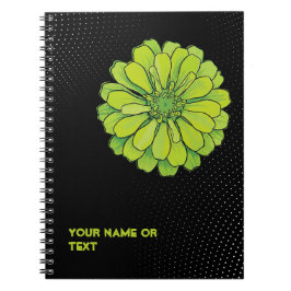 Botanical Acid Green: The 'Envy' Zinnia Pop Art Notitieboek