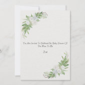 Botanical And Floral Green Leaves And Flowers Kaar Kaart (Voorkant)