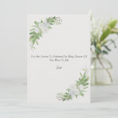 Botanical And Floral Green Leaves And Flowers Kaar Kaart (Staand voorkant)