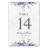 Botanical and Floral Wedding Design in Purple Kaart (Achterkant)