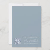 Botanical Arch Garden Dusty Blue Wedding Photo Save The Date (Achterkant)