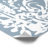 Botanical Arch Garden Dusty Blue Wedding Welcome Poster (Hoek)