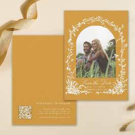Botanical Arch Garden Wedding Photo Amber Save The Date