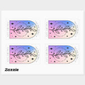 Botanical Arch Hologram Pastelboek Bord Rechthoekige Sticker (Vel)