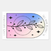 Botanical Arch Hologram Pastelboek Bord Rechthoekige Sticker (Voorkant)