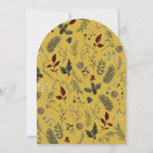 Botanical Arch Photo Gold Christmas Holiday Card Kaart (Achterkant)