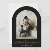 Botanical Arch Photo Merry Christmas Holiday Card Kaart (Voorkant)
