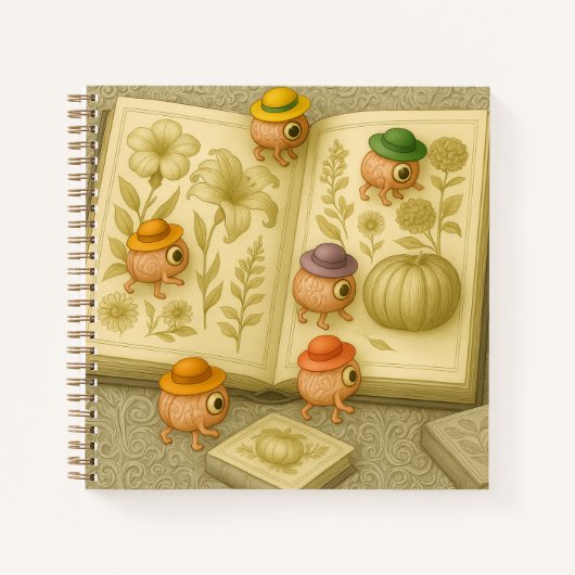 Botanical Art-Exploring Brain Aliens Notitieboek (Voorkant)