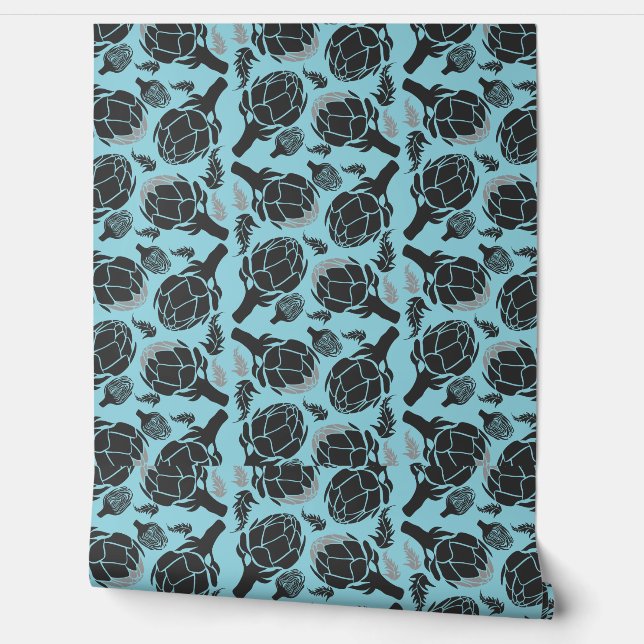 Botanical Artichoke Art Home Decor Behang (Afrollen)