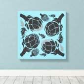 Botanical Artichoke Art Home Decor Canvas Afdruk (Insitu (Houten vloer))