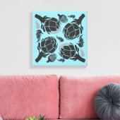 Botanical Artichoke Art Home Decor Canvas Afdruk (Insitu (Woonkamer))