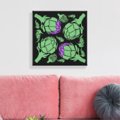 Botanical Artichoke Art Home Decor Canvas Afdruk (Insitu (Woonkamer))