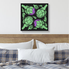 Botanical Artichoke Art Home Decor Canvas Afdruk