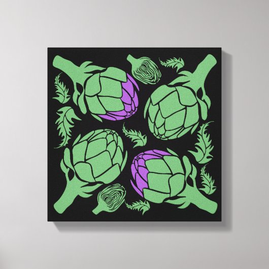 Botanical Artichoke Art Home Decor Canvas Afdruk (Voorkant)