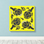 Botanical Artichoke Art Home Decor Canvas Afdruk (Insitu (Houten vloer))