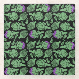 Botanical Artichoke Art Home Decor Glazen Onderzetter