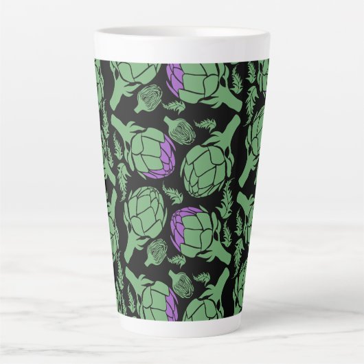Botanical Artichoke Art Home Decor Latte Mok (Voorkant)