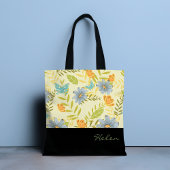 Botanical Beauty gepersonaliseerde designer Canvas Tote Bag