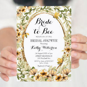Botanical Bee Vrijgezellenfeest Bride to Bee Kaart