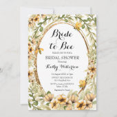 Botanical Bee Vrijgezellenfeest Bride to Bee Kaart (Voorkant)