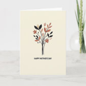 Botanical Beige Pattern Card Kaart (Voorkant)
