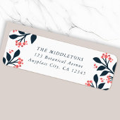 Botanical Berry Address Label | Return Mail Labels