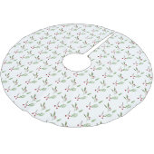 Botanical Berry Modern Holiday Christmas Greenery  Kerstboom Rok (Gekanteld)