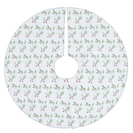 Botanical Berry Modern Holiday Christmas Greenery  Kerstboom Rok