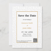 Botanical Bewaar de datum Aztek gouden kleur accen Kaart (Voorkant)