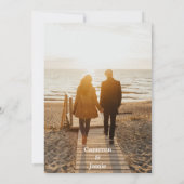 Botanical Bewaar de datum Aztek gouden kleur accen Kaart (Achterkant)