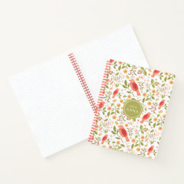 Botanical Birds Pattern – Nature Stationery Design Notitieboek