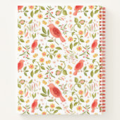 Botanical Birds Pattern – Nature Stationery Design Notitieboek (Achterkant)
