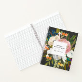 Botanical Bliss Business | Moderne bloemen | Zwart Notitieboek (Binnen)