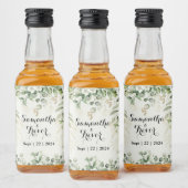 Botanical Bliss Elegant Garden Vows Likeurfles Etiket (Flessen)